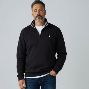 US Polo Assn Mens Pullover Navy Blue Sweatshirt 1/4 Zip Size 3XL -flaw